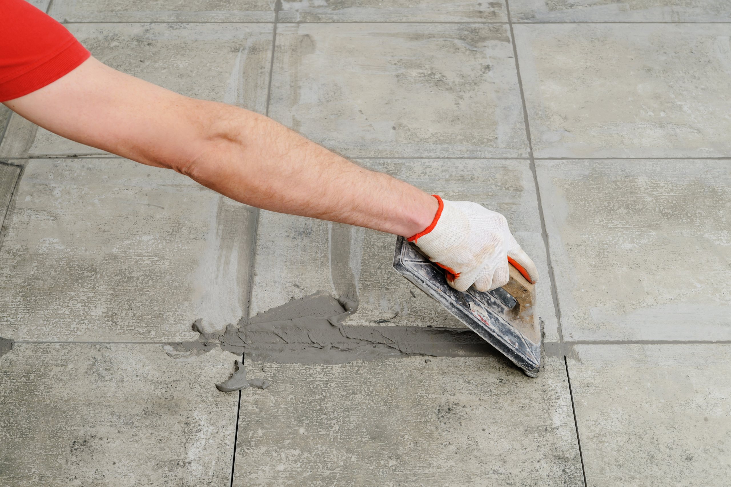 Floor Tile Grouting for Toilet Repair (Waterproofing)